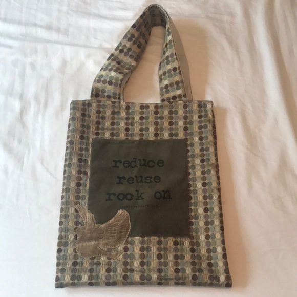 🌟Reduce, Reuse, Recycle Mossy Green Tote - Picture 1 of 6